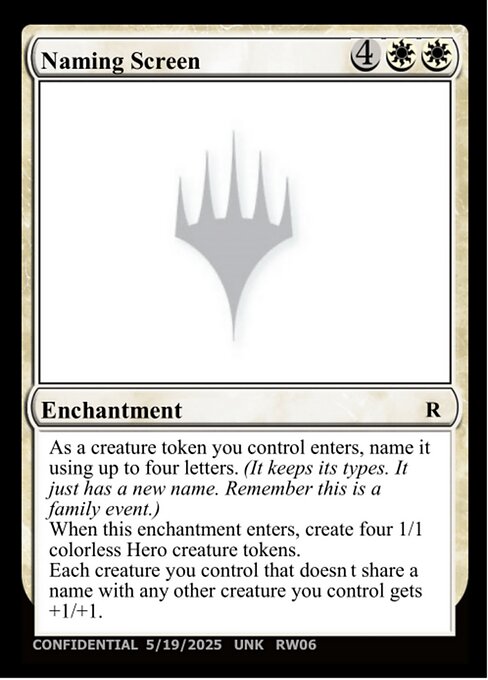 Naming Screen — Unknown Event RW06a