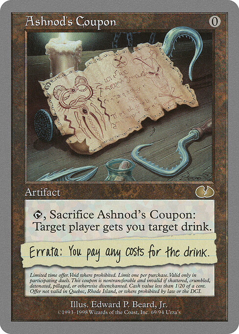 Ashnod's Coupon — Unglued 69