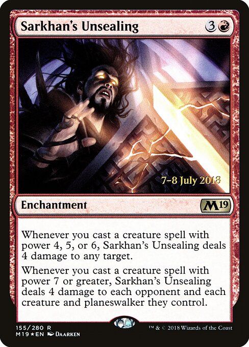 Ruptura de Sarkhan — Core Set 2019 Promos 155s