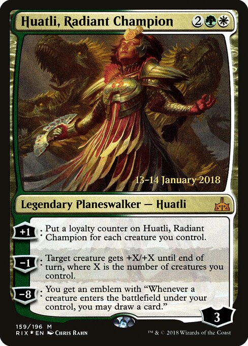 Huatli, Campeã Radiante — Rivals of Ixalan Promos 159s