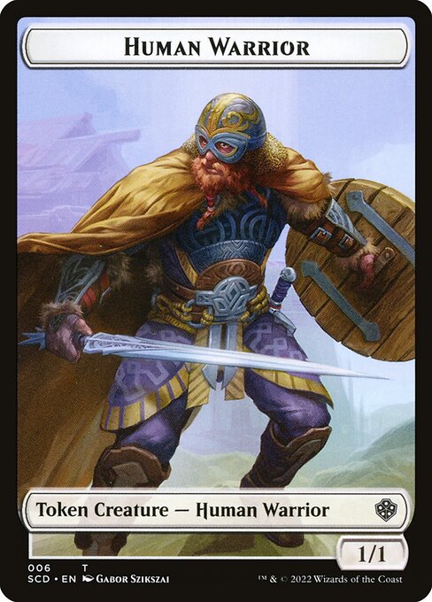 Human Warrior — Starter Commander Deck Tokens 6