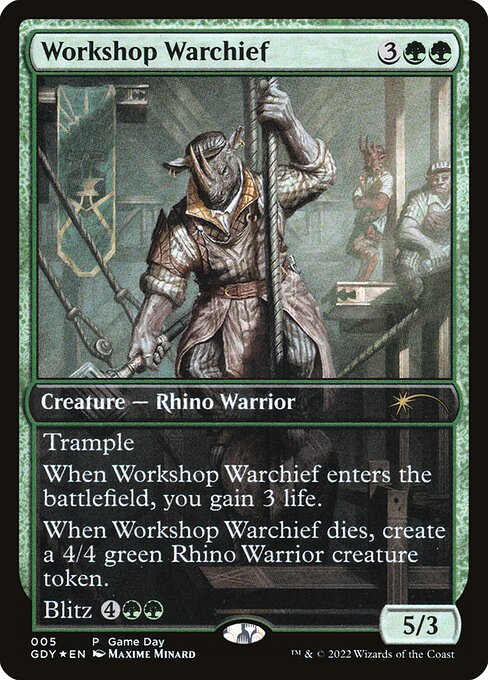 Chefe Guerreiro da Oficina — Game Day Promos 5
