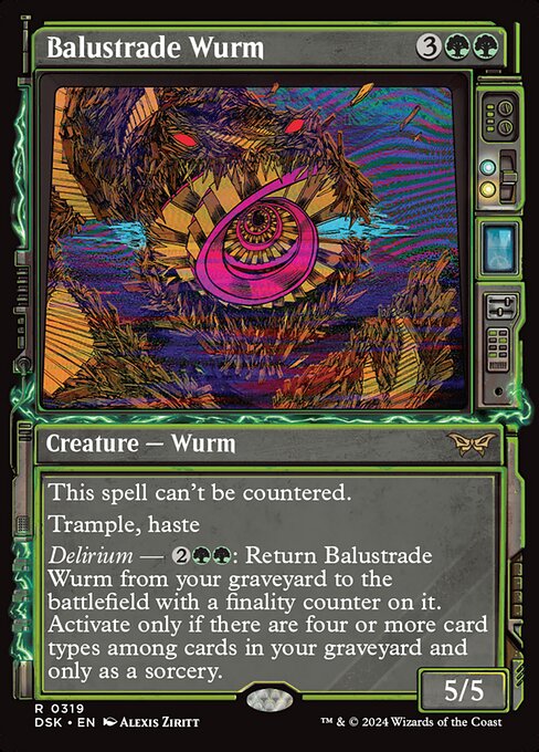 Balustrade Wurm — Duskmourn: House of Horror 319