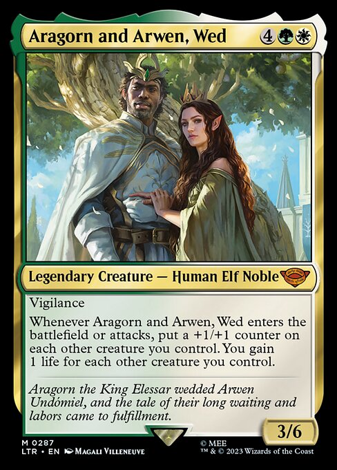 Aragorn e Arwen, Casados