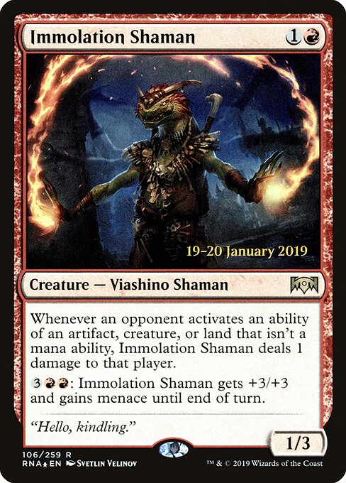 Xamã da Imolação — Ravnica Allegiance Promos 106s