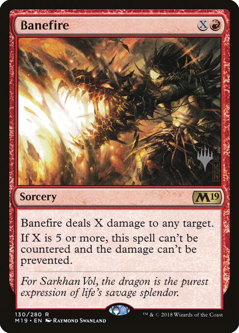 Fogo Devastador — Core Set 2019 Promos 130p