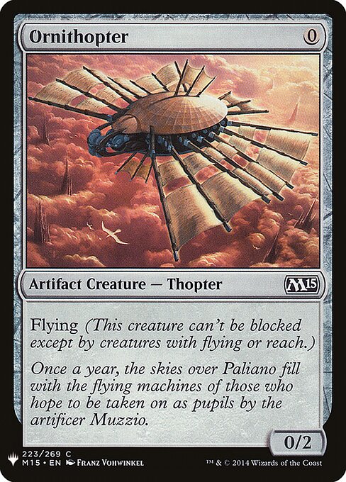 Ornitóptero — The List M15-223