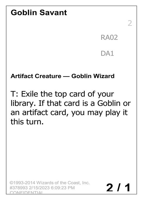 Goblin Savant — Unknown Event RA02a