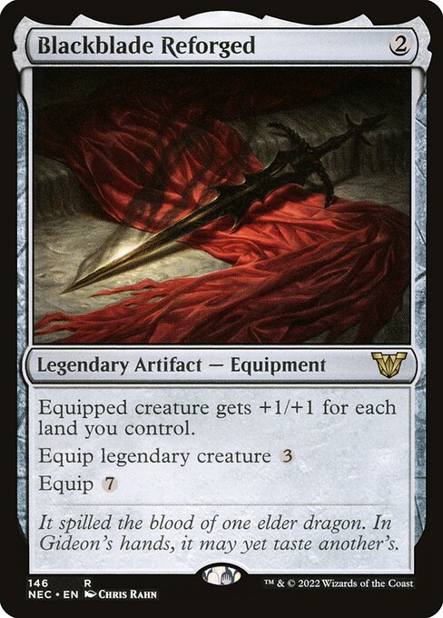 Lâmina Negra Reforjada — Neon Dynasty Commander 146