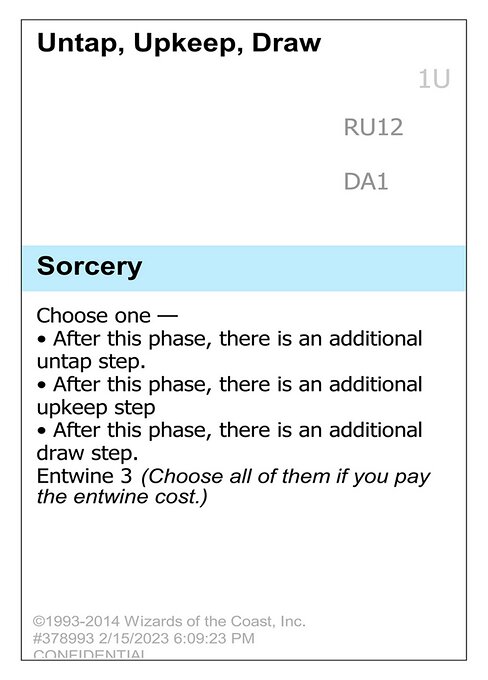 Untap, Upkeep, Draw — Unknown Event RU12