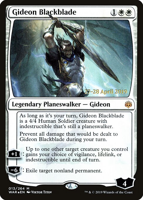 Gideon Lâmina Negra — War of the Spark Promos 13s