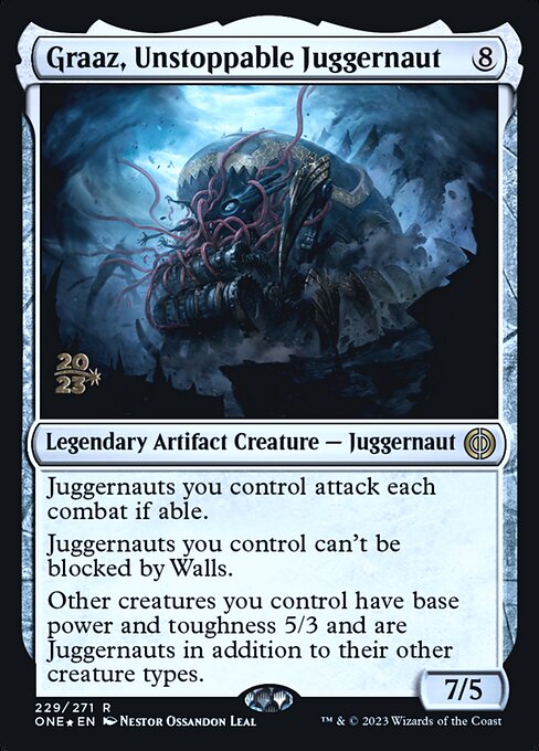 Graaz, Juggernaut Irrefreável — Phyrexia: All Will Be One Promos 229s
