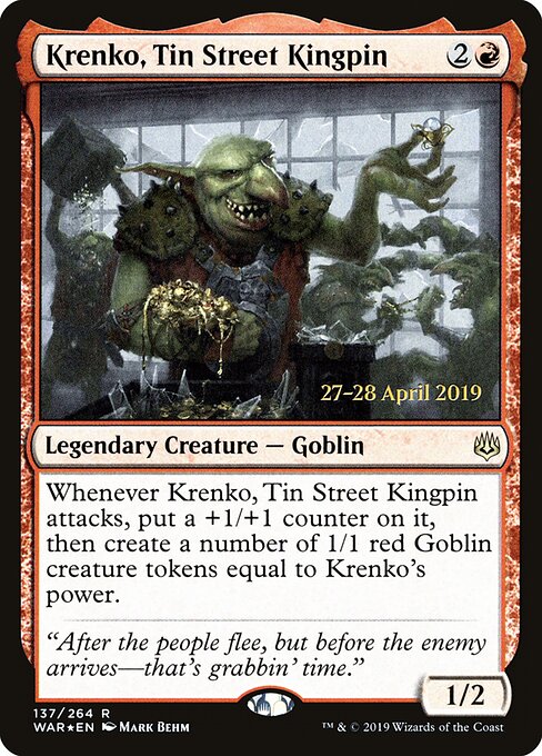 Krenko, Chefão da Rua do Estanho — War of the Spark Promos 137s