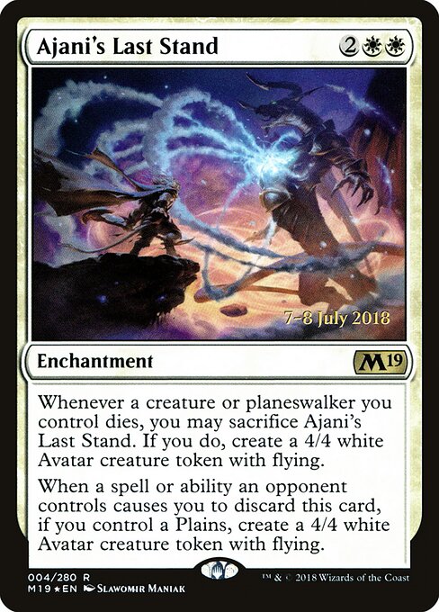 Resistência Final de Ajani — Core Set 2019 Promos 4s
