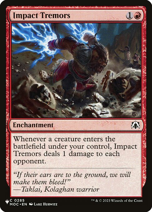 Tremores de Impacto — The List MOC-285