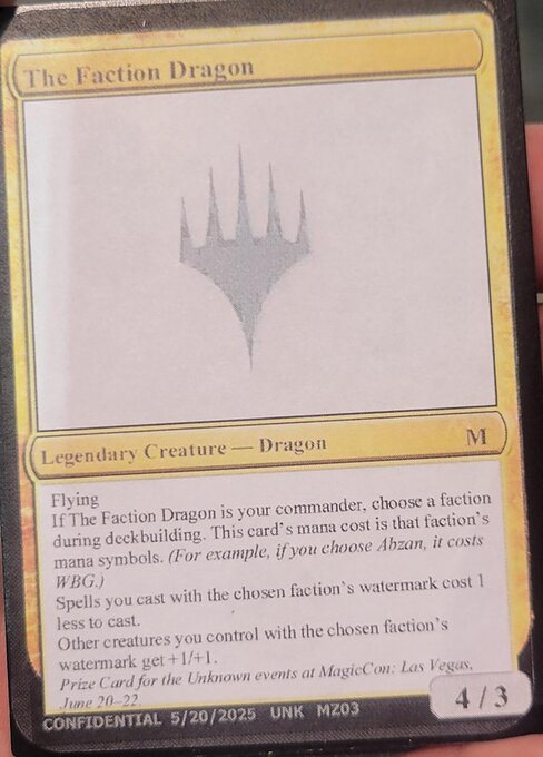 The Faction Dragon — Unknown Event MZ03a