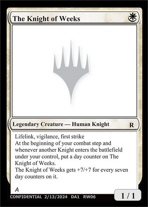 The Knight of Weeks — Unknown Event RW06