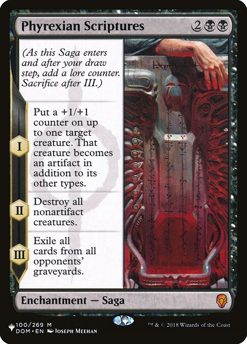 Escrituras Phyrexianas — The List DOM-100