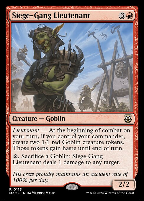Siege-Gang Lieutenant — Modern Horizons 3 Commander 113