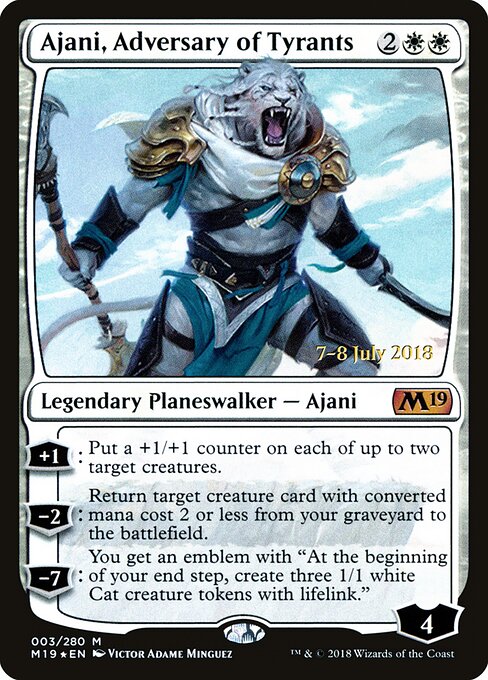 Ajani, Adversário dos Tiranos — Core Set 2019 Promos 3s