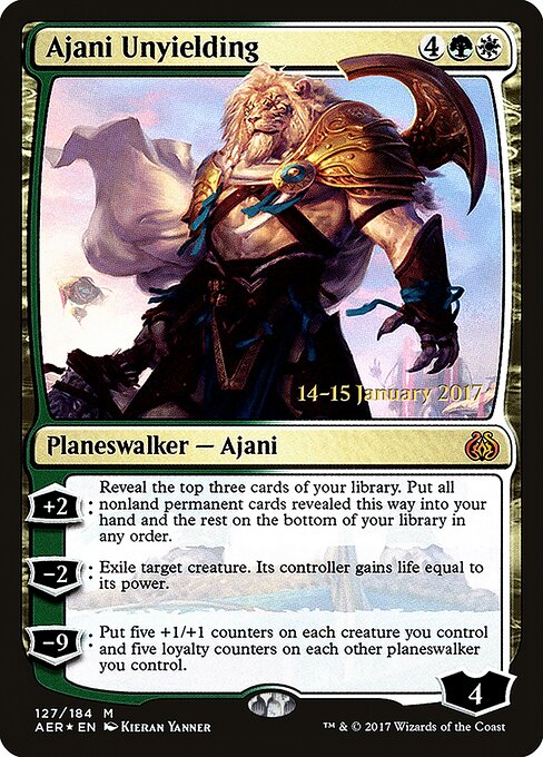 Ajani, o Inabalável — Aether Revolt Promos 127s