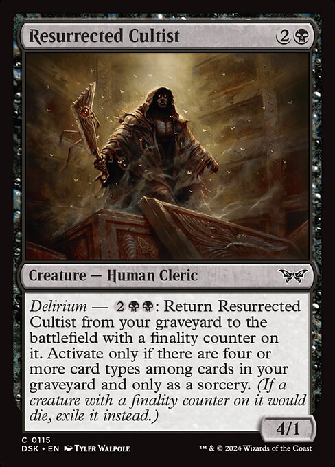 Resurrected Cultist — Duskmourn: House of Horror 115