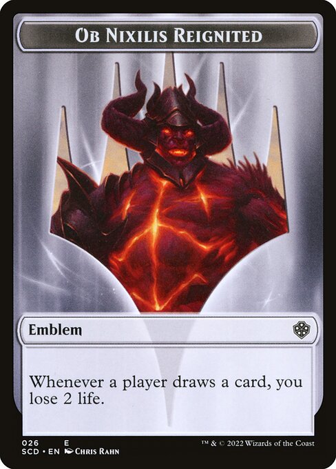 Ob Nixilis Reignited Emblem — Starter Commander Deck Tokens 26