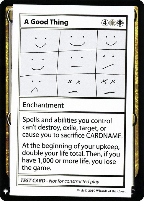 A Good Thing — Mystery Booster Playtest Cards 2019 86