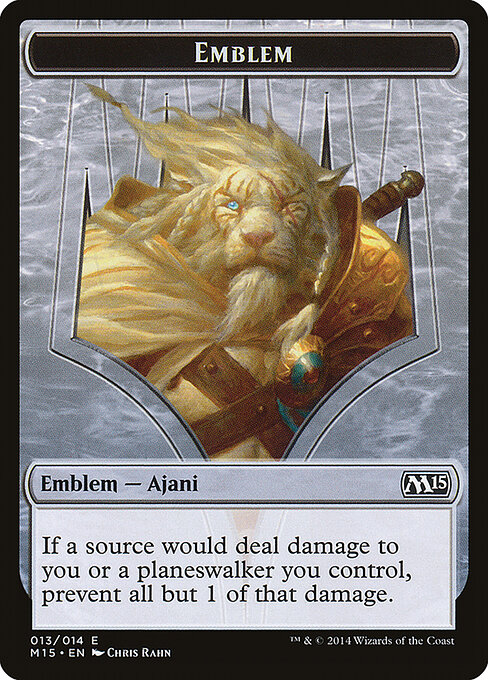 Ajani Steadfast Emblem — Magic 2015 Tokens 13