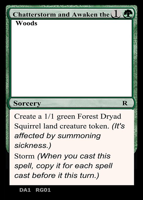 Chatterstorm and Awaken the Woods — Unknown Event RG01a
