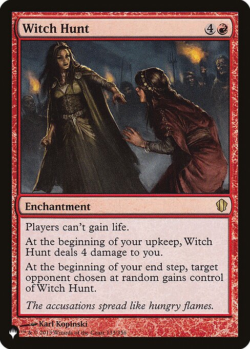 Witch Hunt — The List C13-133