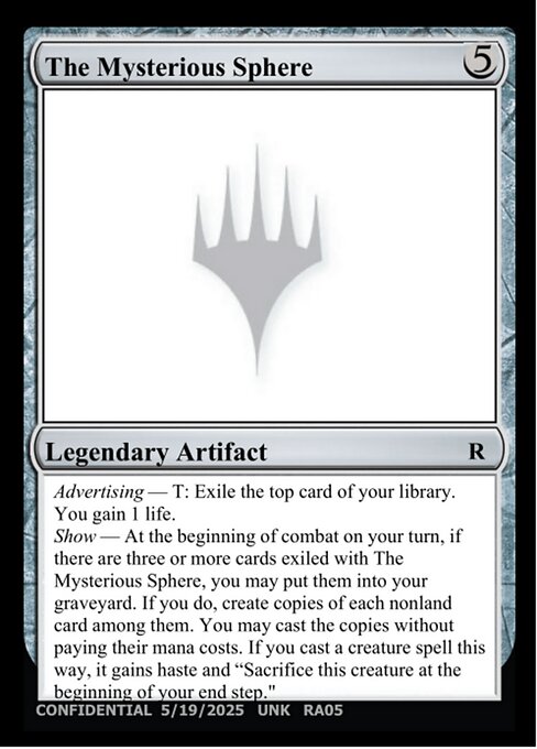 The Mysterious Sphere — Unknown Event RA05