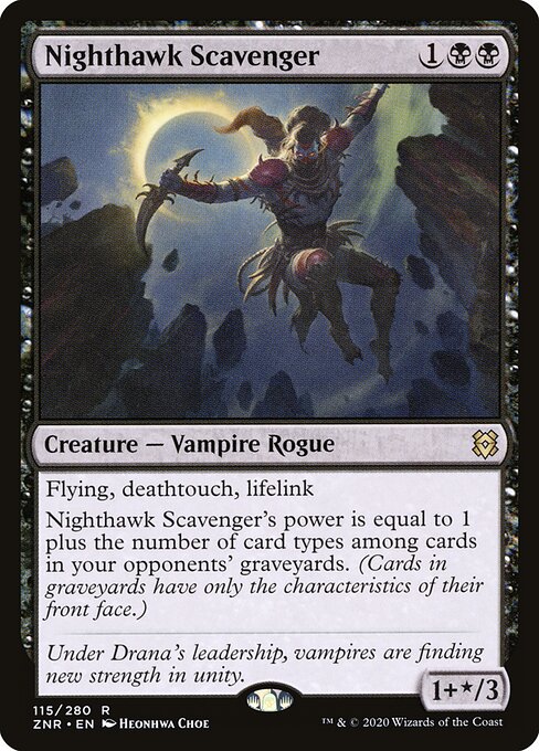 Necrófago Falcão da Noite — Zendikar Rising 115