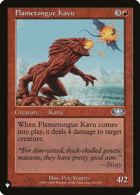 Kavu de Língua Flamejante — The List PLS-60