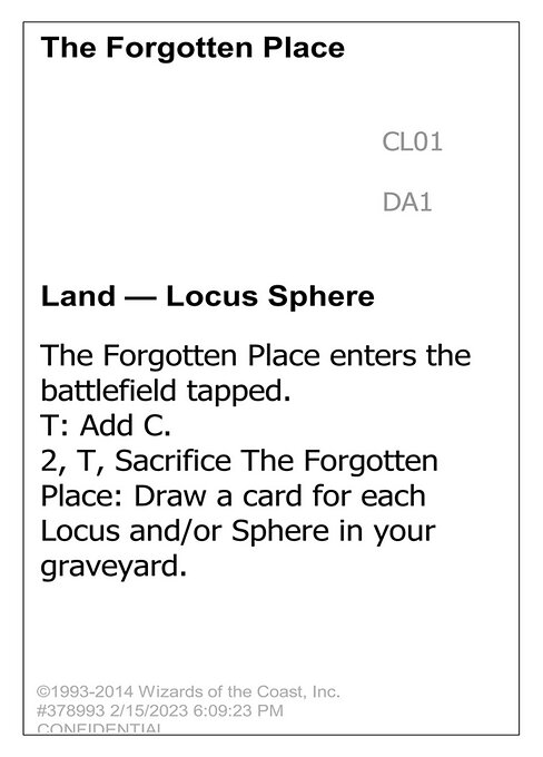 The Forgotten Place — Unknown Event CL01a