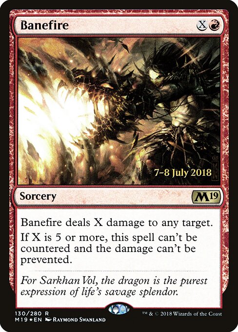 Fogo Devastador — Core Set 2019 Promos 130s