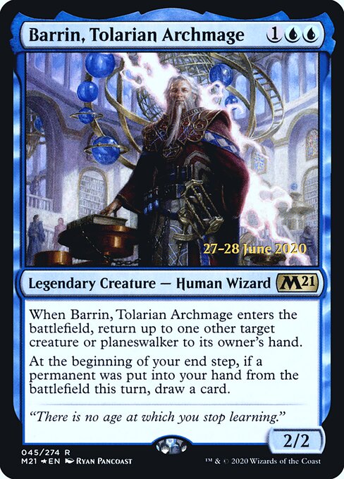 Barrin, Arquimago Tolariano — Core Set 2021 Promos 45s