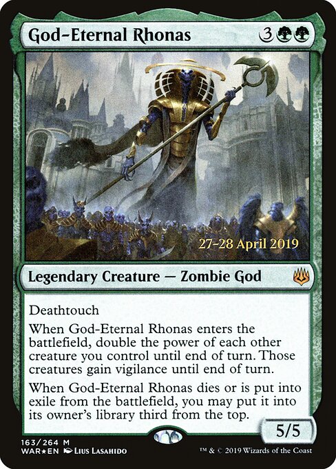 Eterno-deus Rhonas — War of the Spark Promos 163s