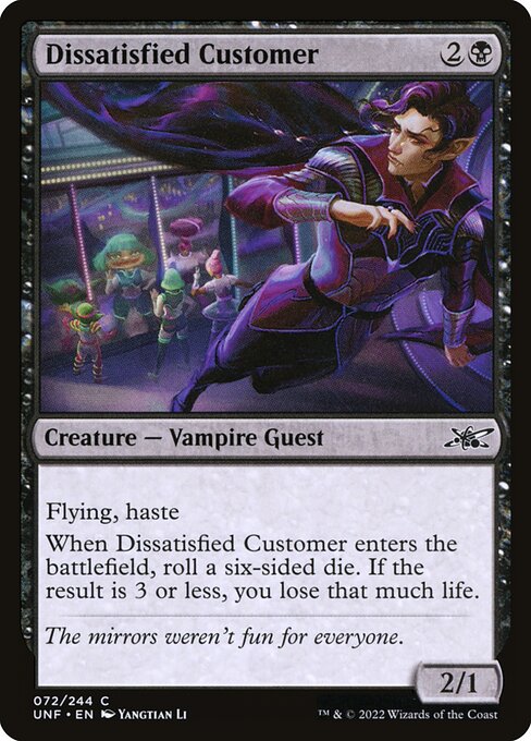 Dissatisfied Customer — Unfinity 72
