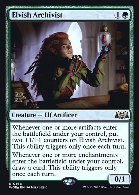 Arquivista Élfico — Wilds of Eldraine Promos 168s