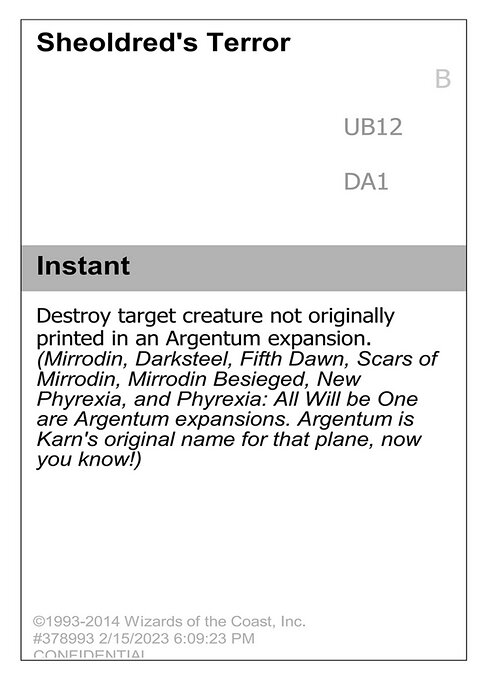 Sheoldred's Terror — Unknown Event UB12