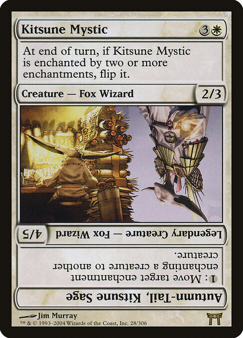 Kitsune Mystic // Autumn-Tail, Kitsune Sage — Champions of Kamigawa 28