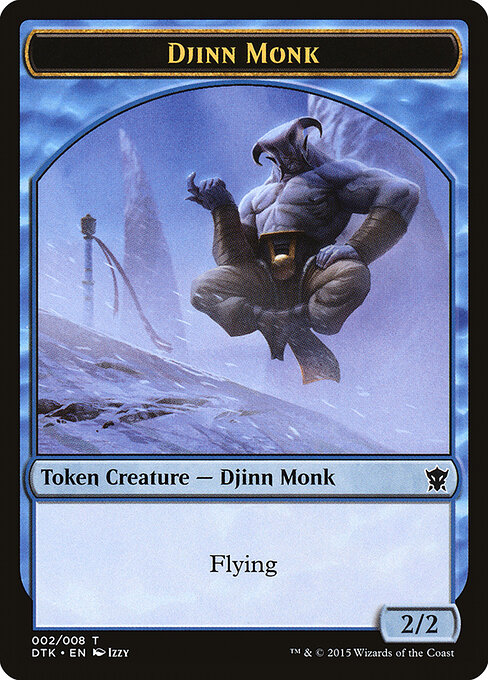 Djinn Monk — Dragons of Tarkir Tokens 2