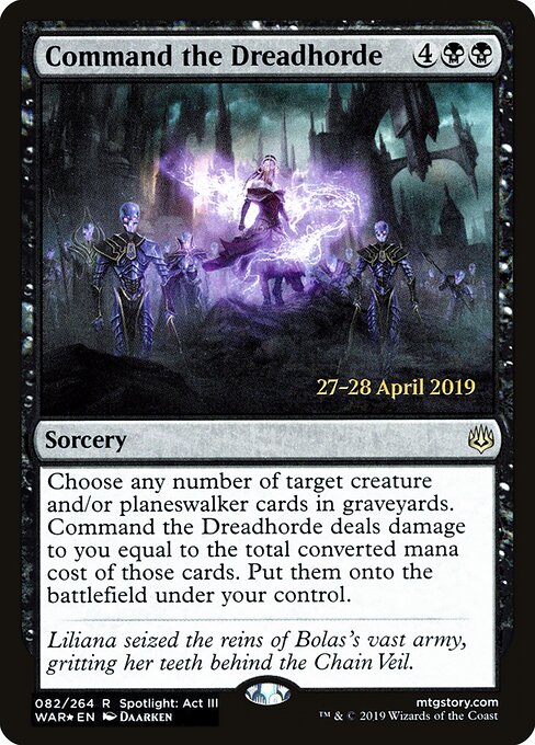 Comandar a Horda Medonha — War of the Spark Promos 82s