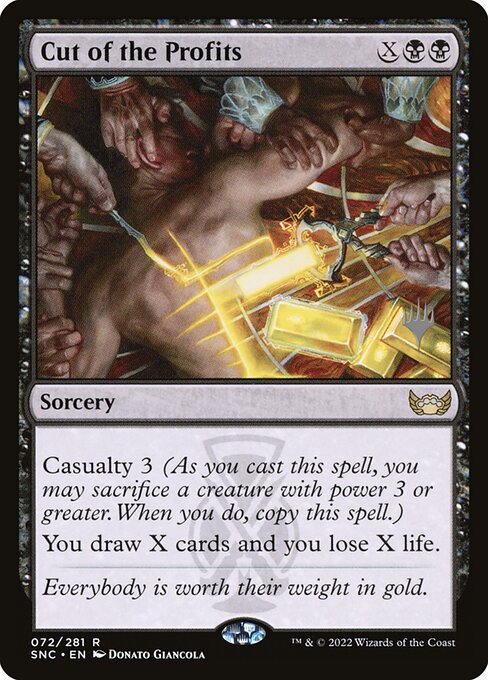 Corte nos Lucros — Streets of New Capenna Promos 72p
