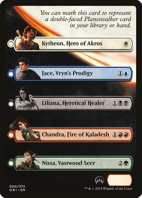 Magic Origins Checklist — Magic Origins Tokens 0