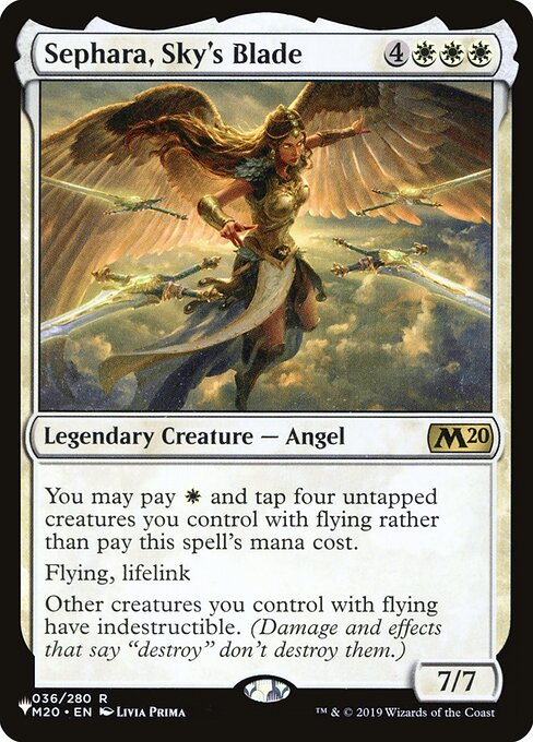 Sephara, Lâmina dos Céus — The List M20-36