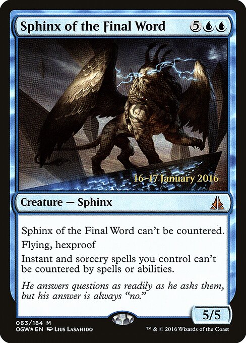 Esfinge da Palavra Final — Oath of the Gatewatch Promos 63s