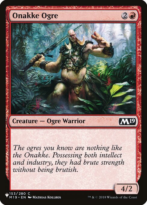 Ogro Onakke — The List M19-153