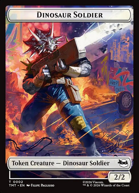 Dinosaur Soldier — Teenage Mutant Ninja Turtles Tokens 2